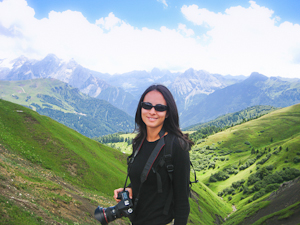 Kim in the Dolomites, Italy