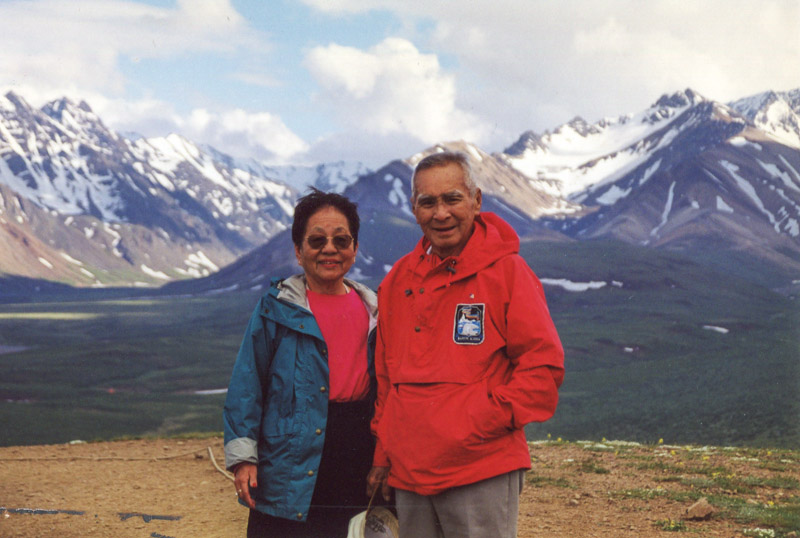 Grandparents in Denali National Park, Alaska Grandparents in Denali National Park, Alaska