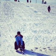 Sledding in April in Alaska