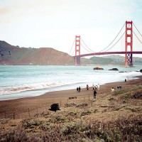 Golden Gate Bridge from Baker Beach in San Francisco, California