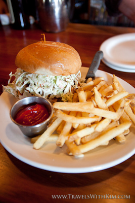 Pulled pork sandwich & fries at Screen Door in Portland Pulled pork sandwich & fries at Screen Door in Portland